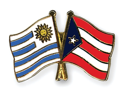 Fahnen Pins Uruguay Puerto-Rico