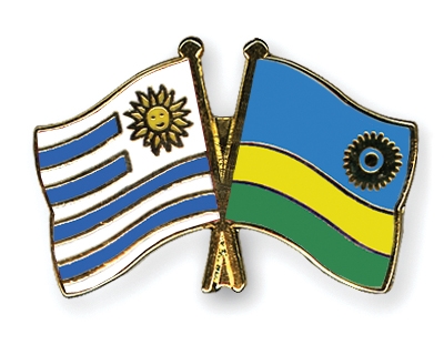 Fahnen Pins Uruguay Ruanda