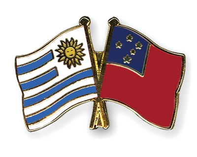 Fahnen Pins Uruguay Samoa