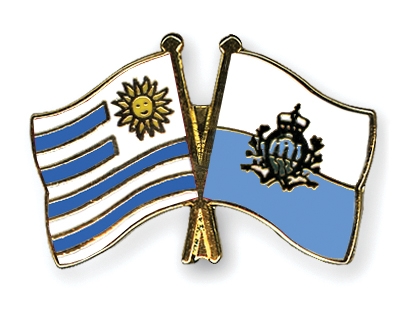 Fahnen Pins Uruguay San-Marino