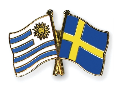 Fahnen Pins Uruguay Schweden