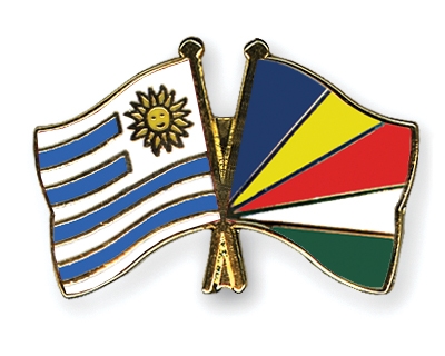 Fahnen Pins Uruguay Seychellen