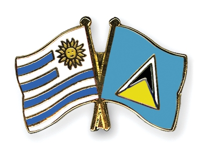 Fahnen Pins Uruguay St-Lucia