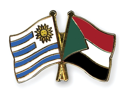 Fahnen Pins Uruguay Sudan