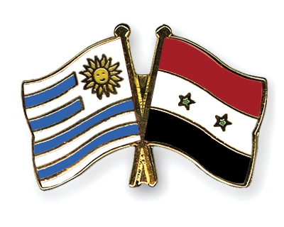 Fahnen Pins Uruguay Syrien