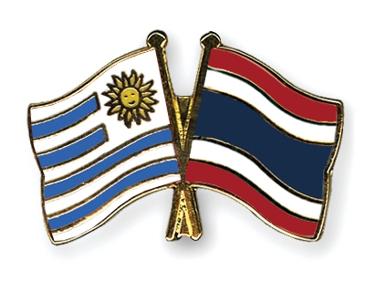 Fahnen Pins Uruguay Thailand