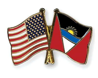 Fahnen Pins USA Antigua-und-Barbuda