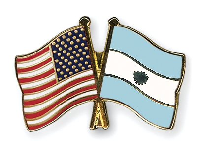 Fahnen Pins USA Argentinien