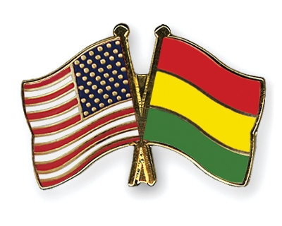 Fahnen Pins USA Bolivien