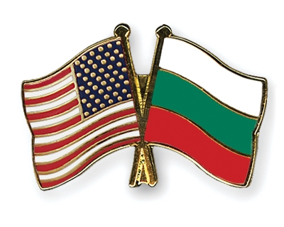 Fahnen Pins USA Bulgarien