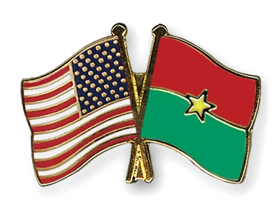 Fahnen Pins USA Burkina-Faso