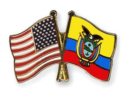Fahnen Pins USA Ecuador