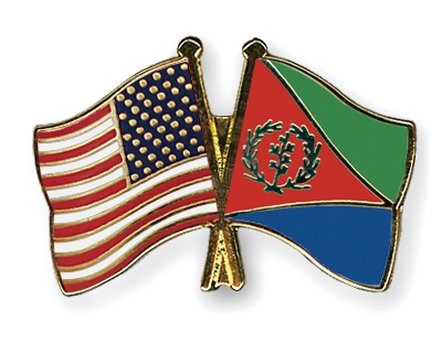 Fahnen Pins USA Eritrea