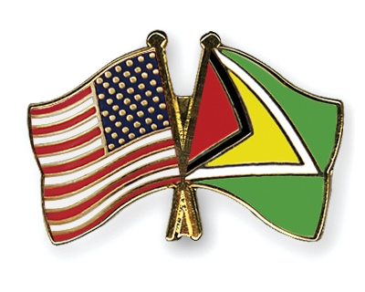 Fahnen Pins USA Guyana