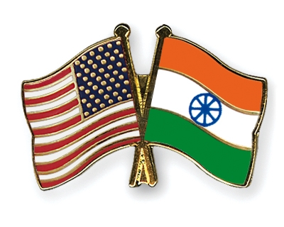 Fahnen Pins USA Indien