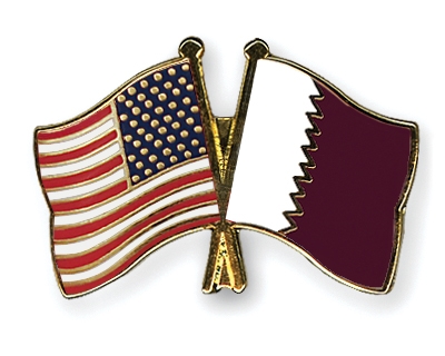 Fahnen Pins USA Katar