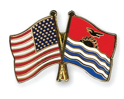 Fahnen Pins USA Kiribati