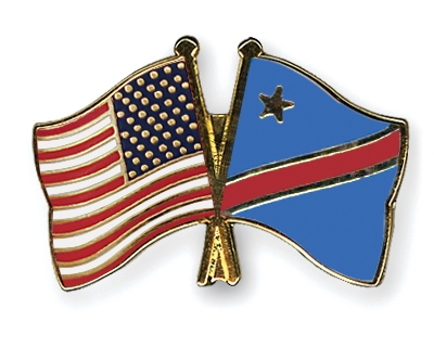 Fahnen Pins USA Kongo-Demokratische-Republik