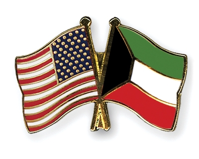 Fahnen Pins USA Kuwait