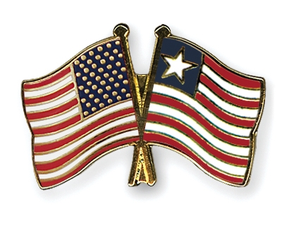 Fahnen Pins USA Liberia