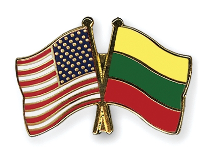 Fahnen Pins USA Litauen