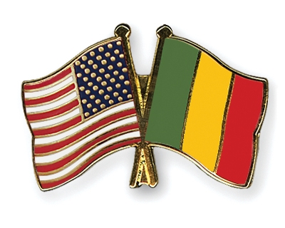 Fahnen Pins USA Mali