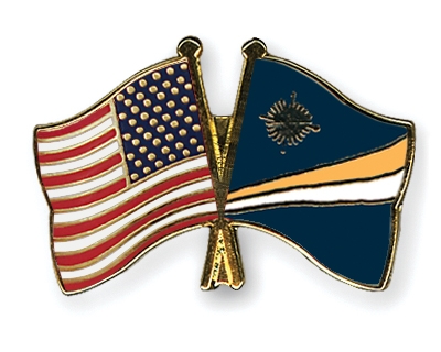 Fahnen Pins USA Marshallinseln