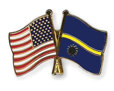 Fahnen Pins USA Nauru