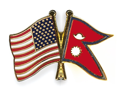 Fahnen Pins USA Nepal