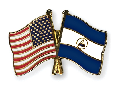 Fahnen Pins USA Nicaragua