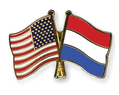 Fahnen Pins USA Niederlande