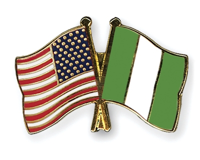Fahnen Pins USA Nigeria