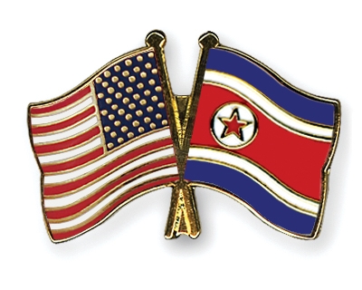 Fahnen Pins USA Nordkorea