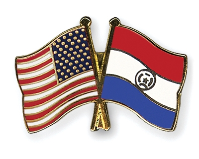 Fahnen Pins USA Paraguay