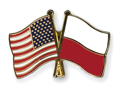 Fahnen Pins USA Polen