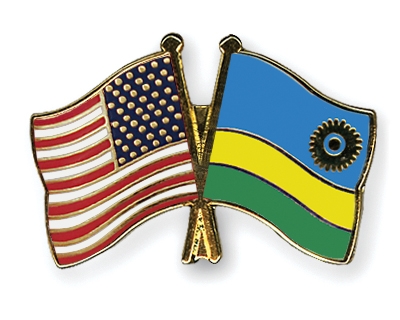 Fahnen Pins USA Ruanda