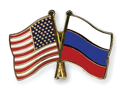Fahnen Pins USA Russland