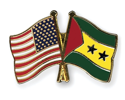 Fahnen Pins USA Sao-Tome-und-Principe