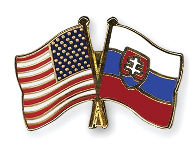 Fahnen Pins USA Slowakei
