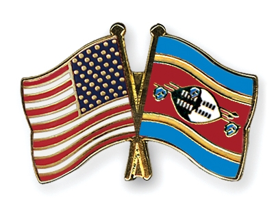 Fahnen Pins USA Swasiland