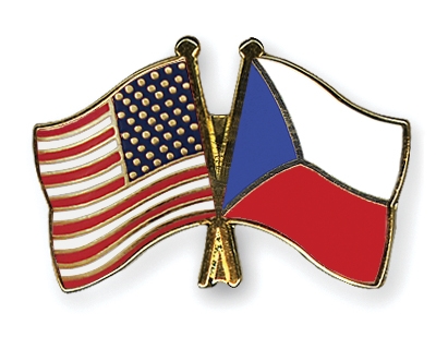 Fahnen Pins USA Tschechische-Republik