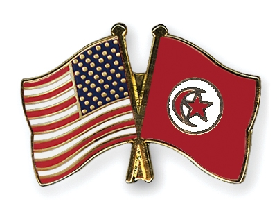 Fahnen Pins USA Tunesien