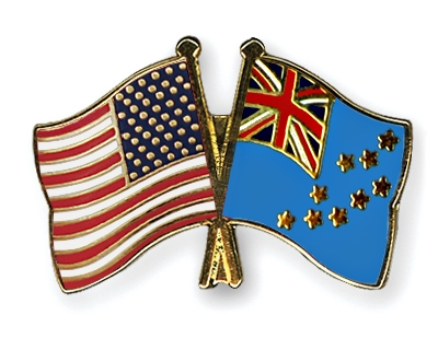 Fahnen Pins USA Tuvalu