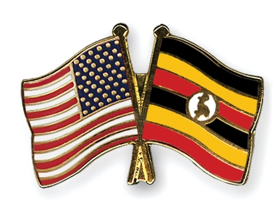 Fahnen Pins USA Uganda