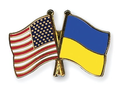 Fahnen Pins USA Ukraine