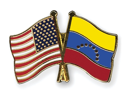 Fahnen Pins USA Venezuela
