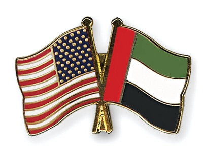 Fahnen Pins USA Ver-Arab-Emirate