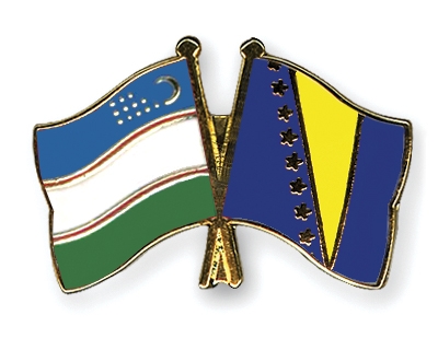 Fahnen Pins Usbekistan Bosnien-und-Herzegowina