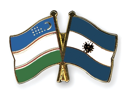 Fahnen Pins Usbekistan El-Salvador