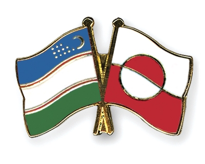 Fahnen Pins Usbekistan Grnland